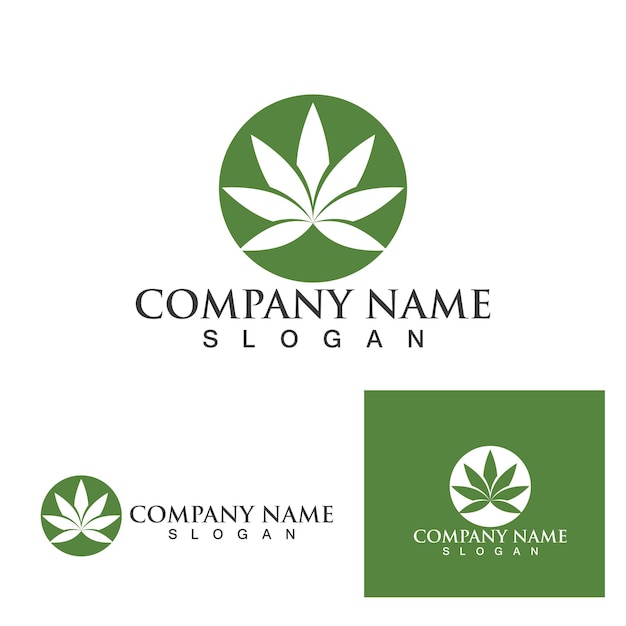 Cannabis logo and symbol vector eps