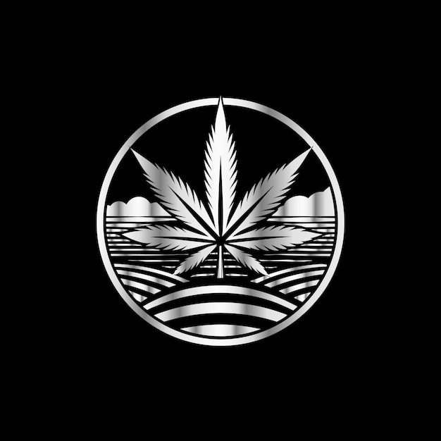 Vector cannabis marijuana leaf logo template vector icon oil gas and energy logo