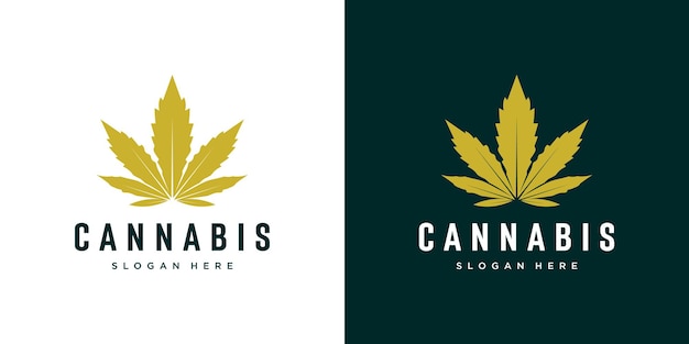 Cannabis marijuana leaf logo vector