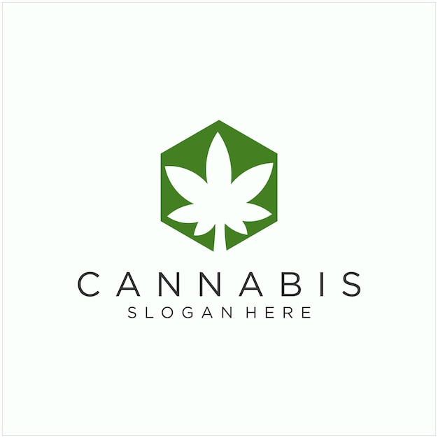 Cannabis marijuana logo design