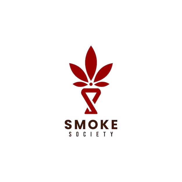 cannabis society logo design template