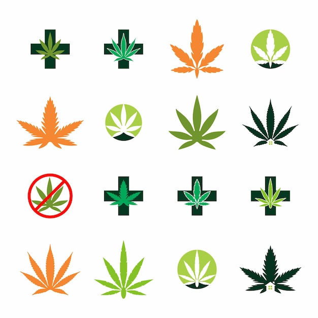 cannabis therapy medical and healthcare Logo Design