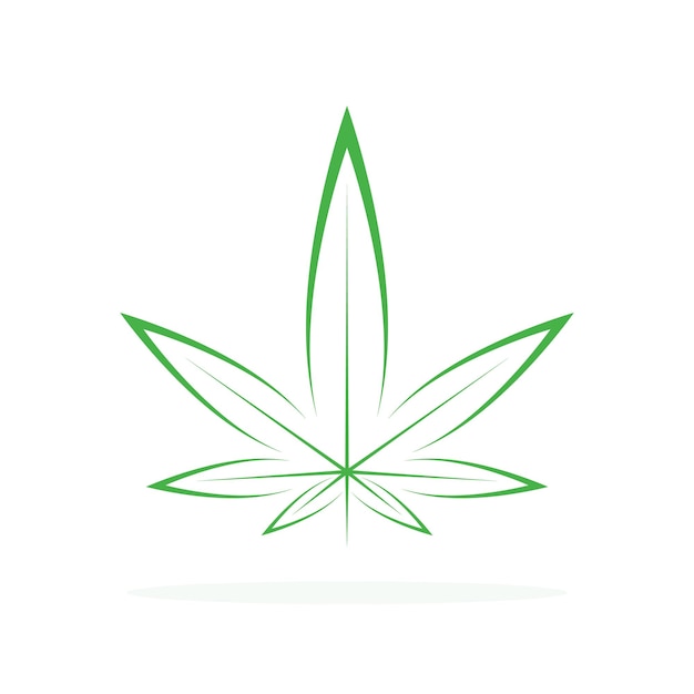 Cannabis vector logo isolated