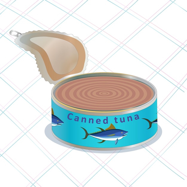 Canned fish Canned tuna Fish dishes Tin can with tuna