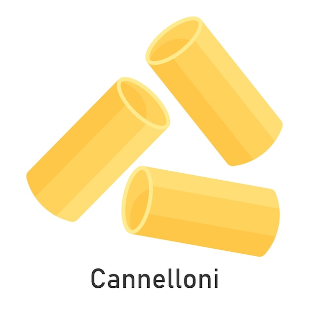 Cannelloni pasta Restaurant pasta For menu design packaging Vector illustration