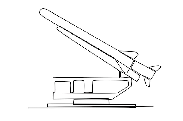 A cannon was ready to be detonated War oneline drawing