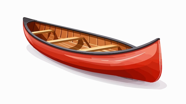 Vector canoe 3d shape isolated flat vector illustration