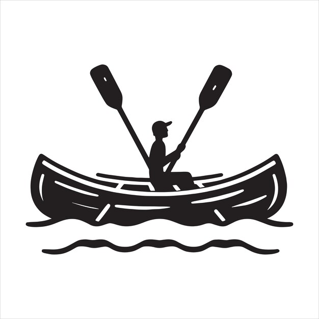 Vector canoe svg