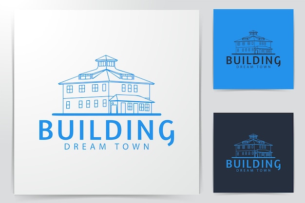 Cape town building, settlement, habitation logo Ideas. Inspiration logo design. Template Vector Illustration. Isolated On White Background