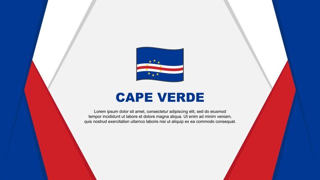 Cape Verde Flag Abstract Background Design Template Cape Verde Independence Day Banner Cartoon Vector Illustration Cape Verde Background