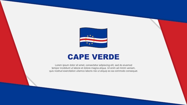 Cape Verde Flag Abstract Background Design Template Cape Verde Independence Day Banner Cartoon Vector Illustration Cape Verde Independence Day