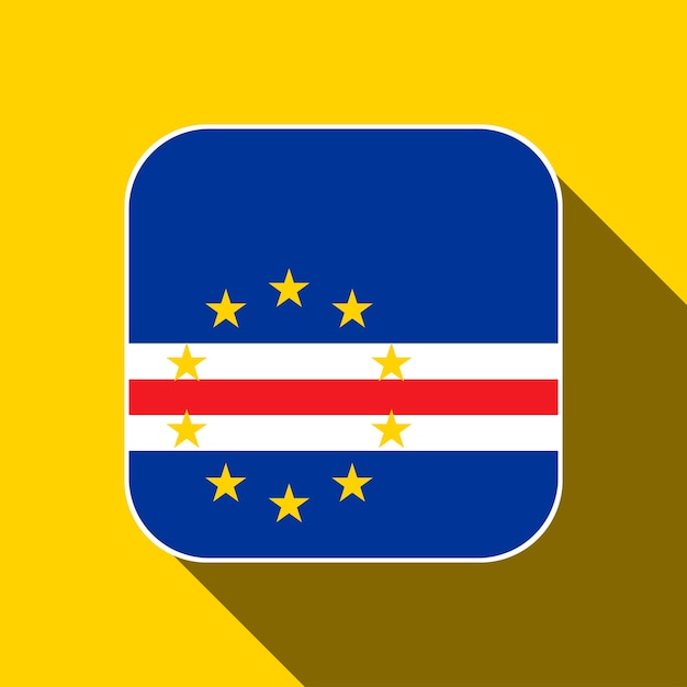 Cape Verde flag official colors Vector illustration