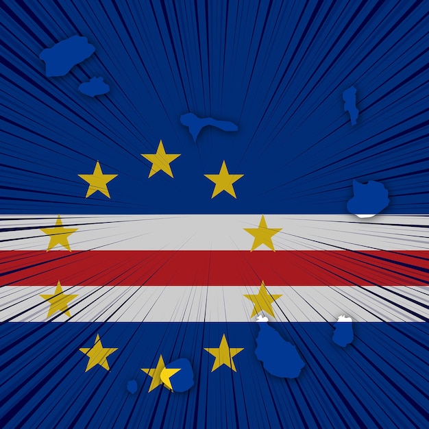 Cape Verde Independence Day Map Design