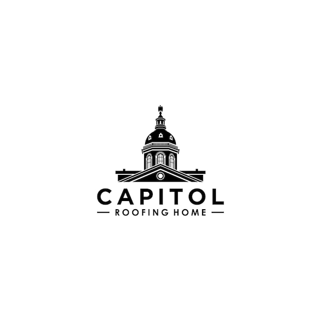 Capitol roofing logo design