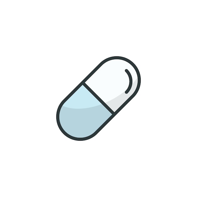 Capsule and Pill icon vector design templates isolated on white background