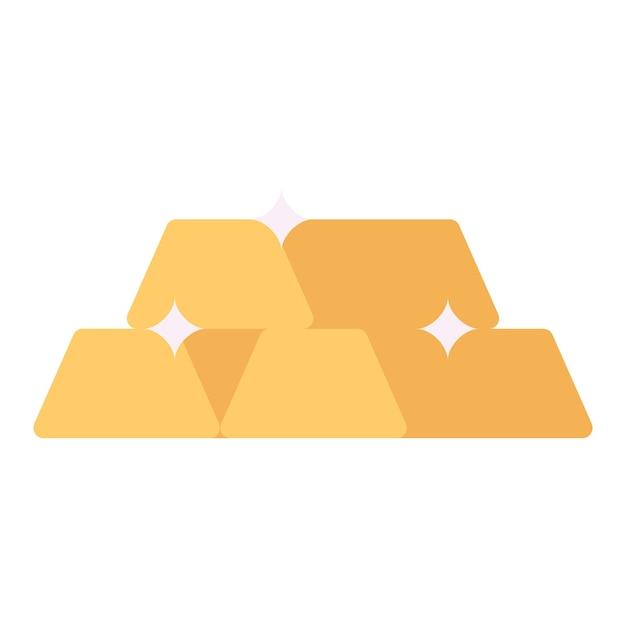 Vector a captivating icon of gold bars modern gold ingots vector design finance related concept icon