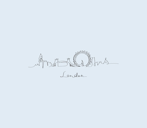 Vector capture the spirit of london in a single line