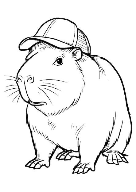 Vector capybara