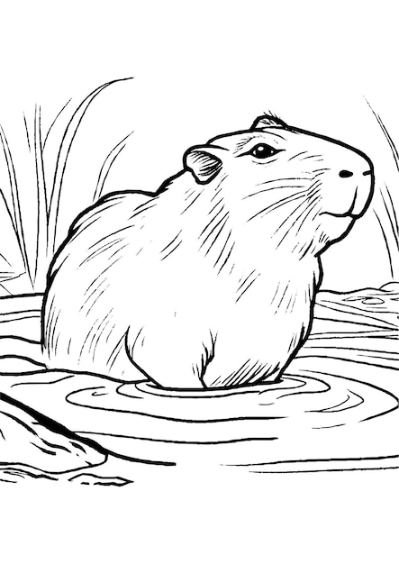 Vector capybara