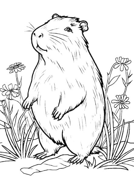 Vector capybara