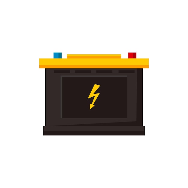 Car battery illustration design elements flat icon