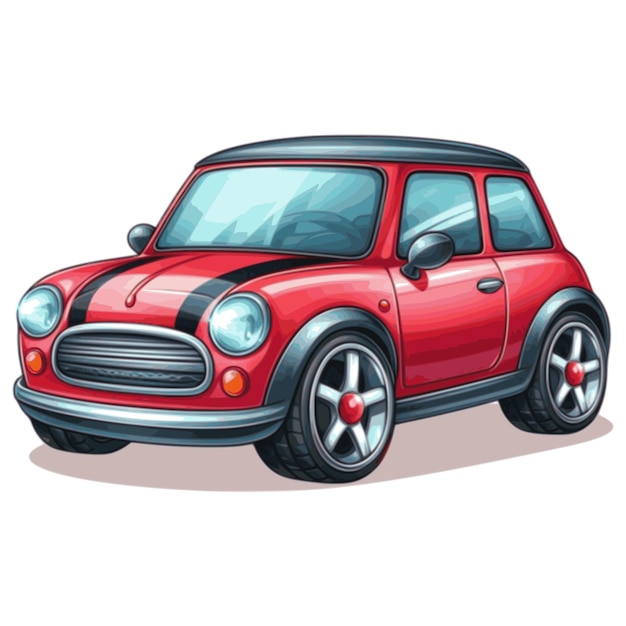 car cartoon vector illustration on white backgorund