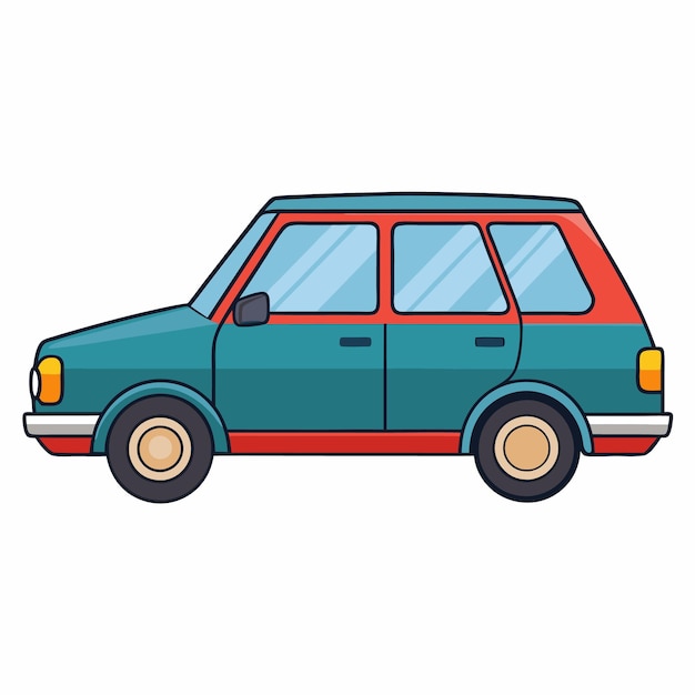 Car clipart cartoon style illustration