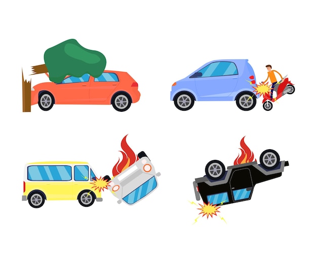 Car Crashes Illustrations