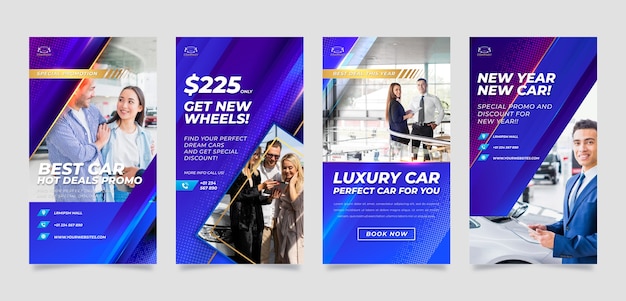 Car dealer business instagram stories collection