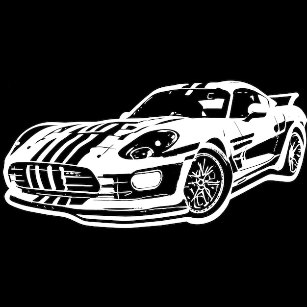 Car decal design and various car sticker design on white background