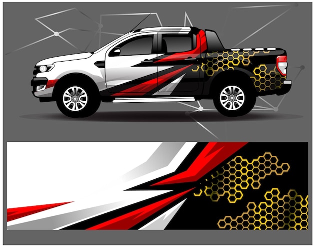 car decal design vector abstract background for vehicle vinyl wrap sticker car racing livery