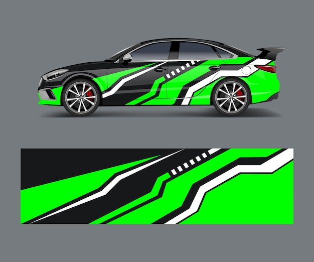 Car decal vector graphic abstract racing designs for vehicle Sticker vinyl wrap