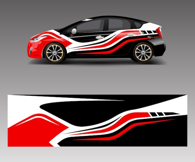 Car decal vector graphic abstract racing designs for vehicle Sticker vinyl wrap