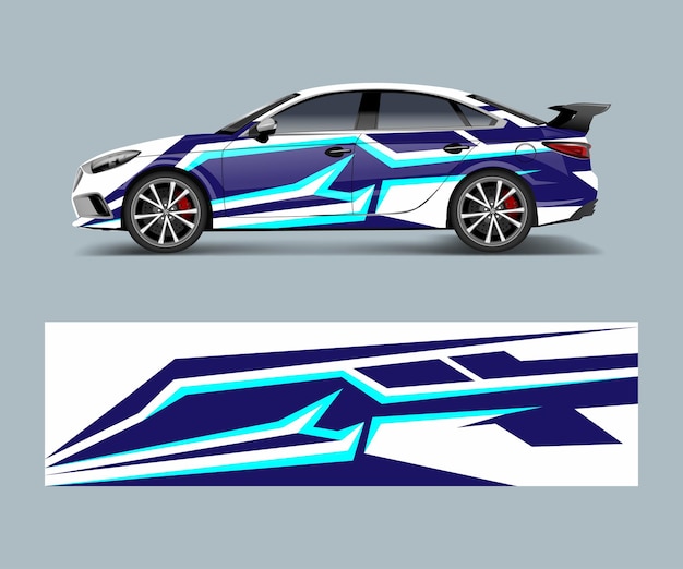 Car decal vector graphic abstract racing designs for vehicle Sticker vinyl wrap