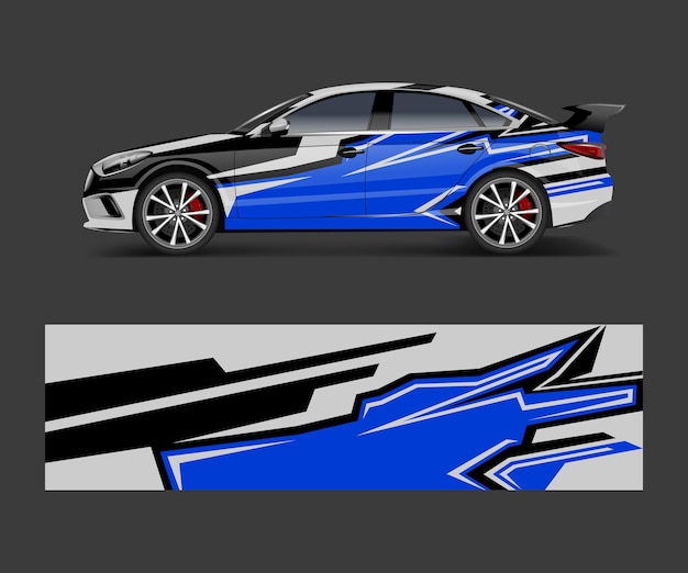 Car decal vector graphic abstract racing designs for vehicle Sticker vinyl wrap