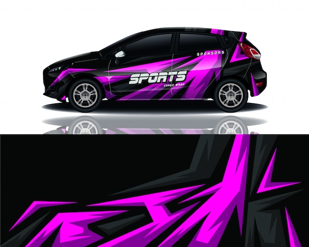 car decal wrap design vector