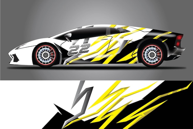 Vector car decal wrap  design vector