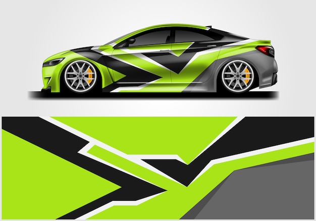 Vector car decal wrap design