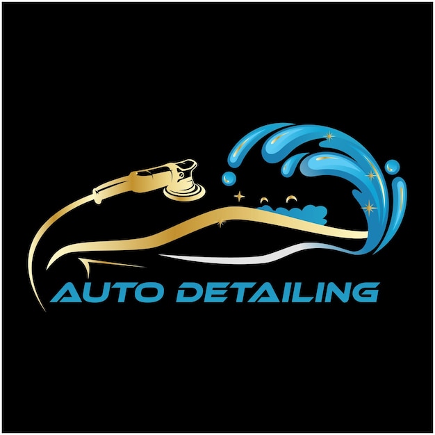 Vector car detailing and car wash logo