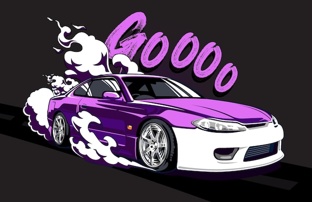 Vector car drifting vector design