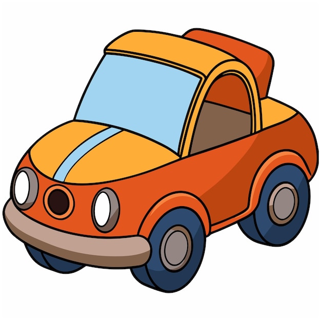 Vector car flat vector illustration on a white background