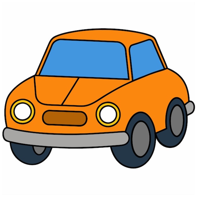 Vector car flat vector illustration on a white background