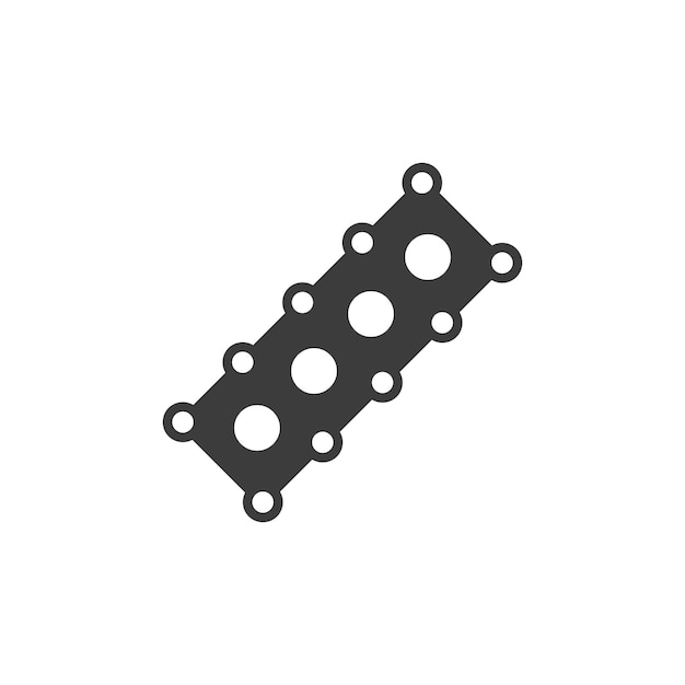 Vector car gasket line icon isolated on white background