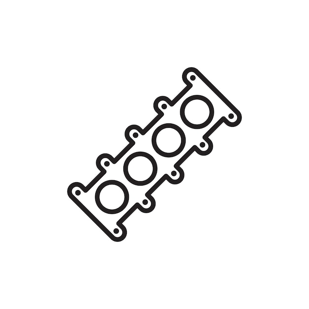 Vector car gasket line icon isolated on white background