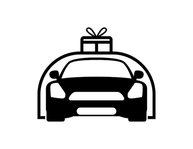 Car gift symbol silhouette illustration