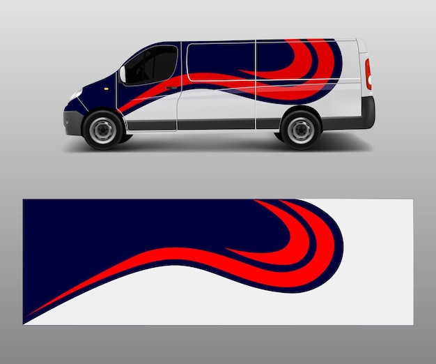 Car graphic abstract stripe designs vector abstract lines design concept for truck and vehicles van graphics vinyl wrap