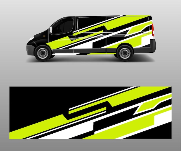 Car graphic abstract stripe designs vector abstract lines design concept for truck and vehicles van graphics vinyl wrap