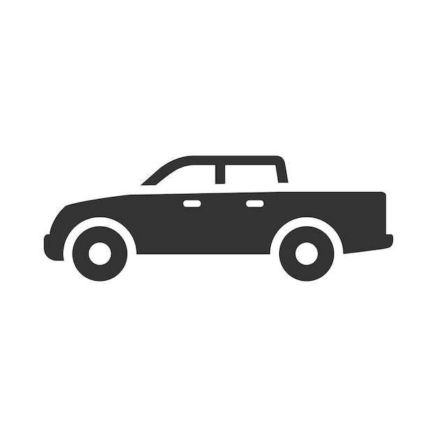 Car icon in black and white