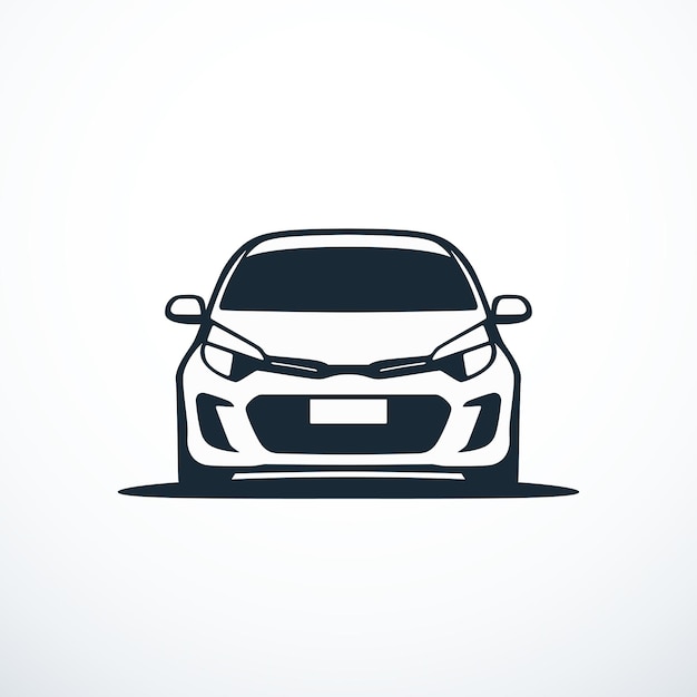 Vector car icon front view vector illustration