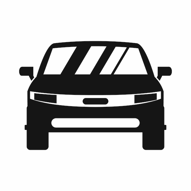 Car icon in simple style isolated on white background